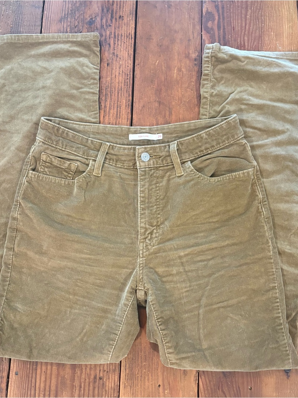 Levi's 726 High Rise Flare Corduroy Jeans-Size 29x32